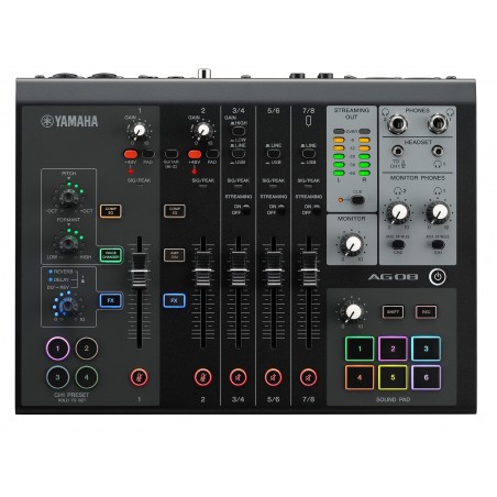 Yamaha AG08 BL - mikser audio do streamingu - 1