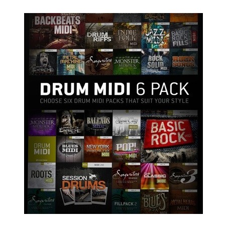 Toontrack DRUM MIDI 6 Pack - Superiorsls EZdrummer