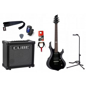 Gitara Elektryczna + Wzmacniacz 10W Tuner Zestaw 808 - 1