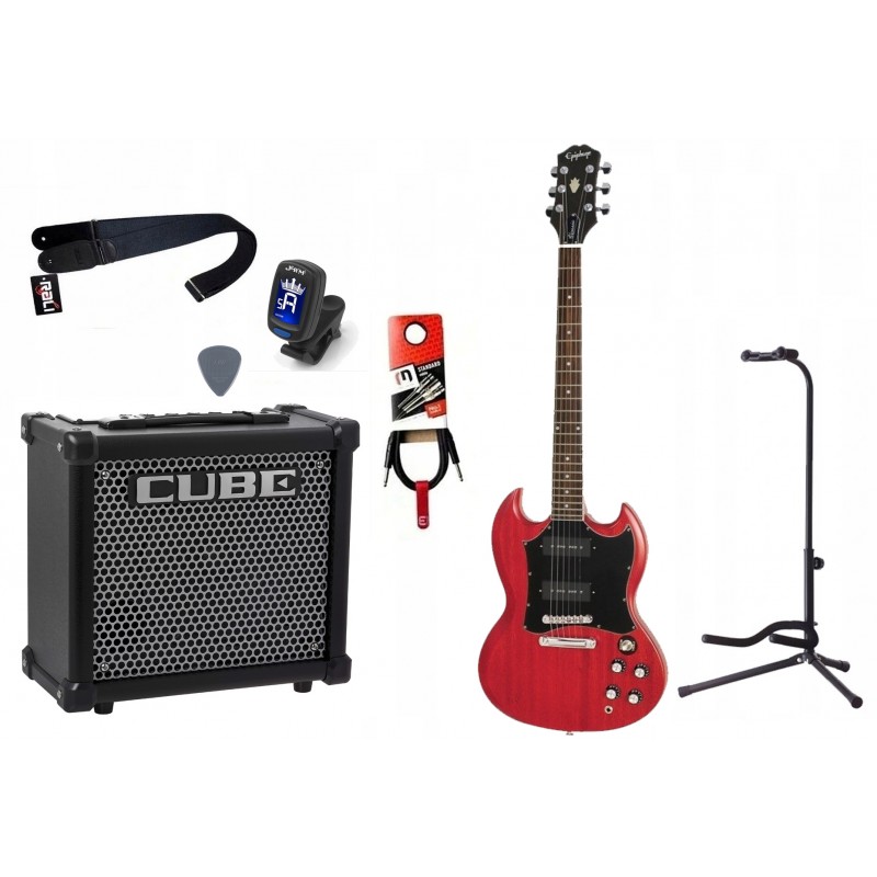 Gitara Elektryczna + Wzmacniacz 10W Tuner Zestaw 819 - 1