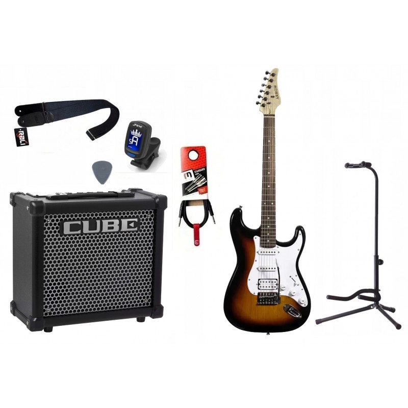 Gitara Elektryczna + Wzmacniacz 10W Tuner Zestaw 840 - 1