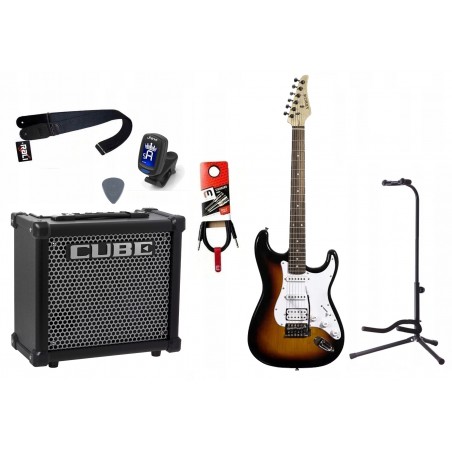 Gitara Elektryczna + Wzmacniacz 10W Tuner Zestaw 840 - 1