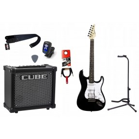 Gitara Elektryczna + Wzmacniacz 10W Tuner Zestaw 842 - 1