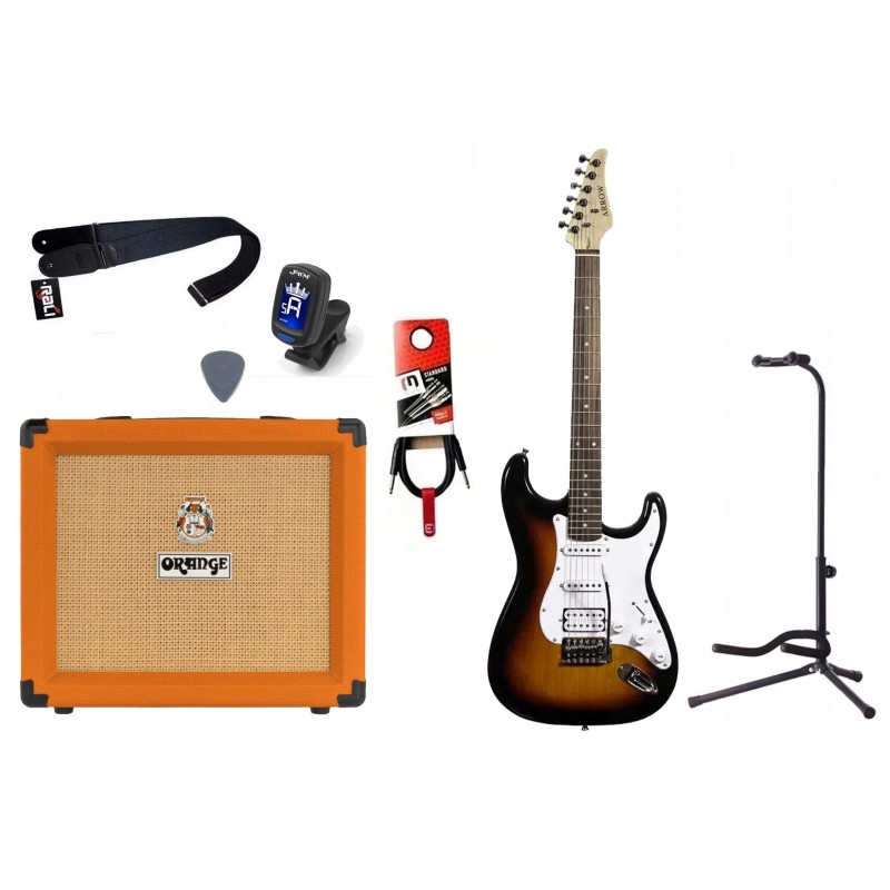 Gitara Elektryczna + Wzmacniacz 20W Tuner Zestaw 877 - 1 Gitara Elektryczna + Wzmacniacz 20W Tuner Zestaw 877 - 1