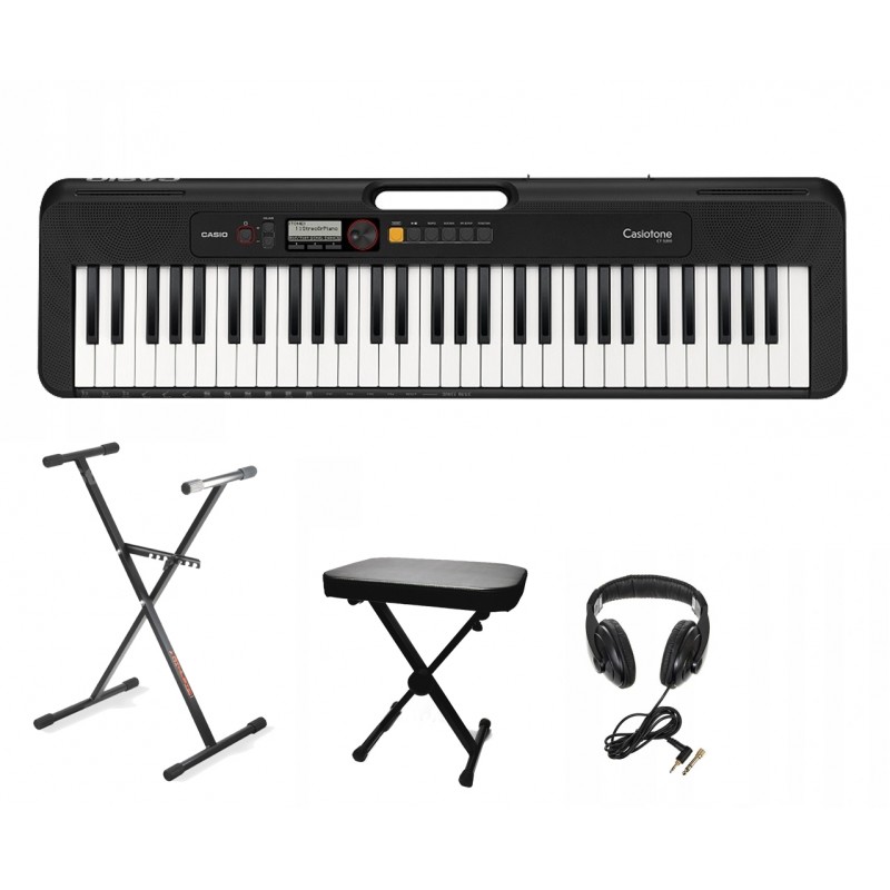 Keyboard Casio CT-S200 BK + Statyw + Ława + Słuchawki - 1