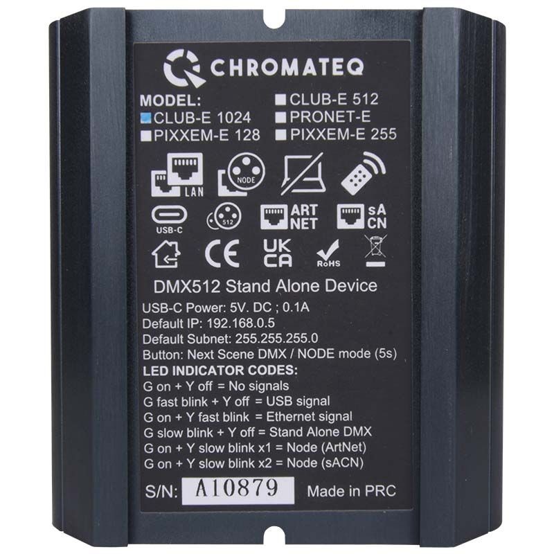 CHROMATEQ CLUB 1024 sterownik DMX + oprogramowanie - 5