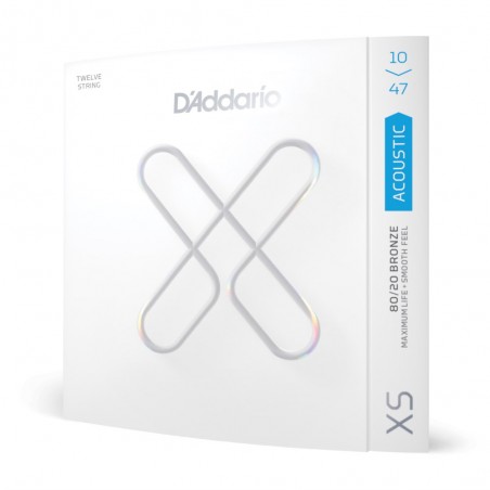 D'Addario XSABR1047-12 - Struny do gitary akustycznej 12-strunowe (10-47) - 1