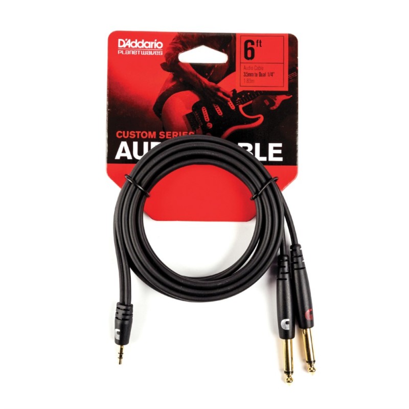 D'Addario PW-MPTS-06 - Kabel audio 2x Jack - 1x Jack - 2 D'Addario PW-MPTS-06 - Kabel audio 2x Jack - 1x Jack - 2
