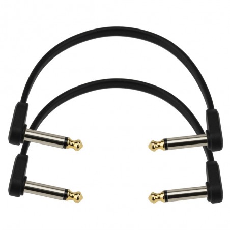 D'Addario PW-FPRR-206 - Płaski kabel krosowy kątowy (15.2 cm) - 1