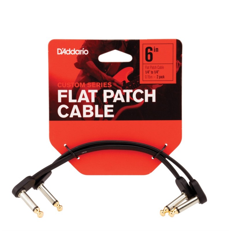 D'Addario PW-FPRR-206 - Płaski kabel krosowy kątowy (15.2 cm) - 2 D'Addario PW-FPRR-206 - Płaski kabel krosowy kątowy (15.2 cm) - 2