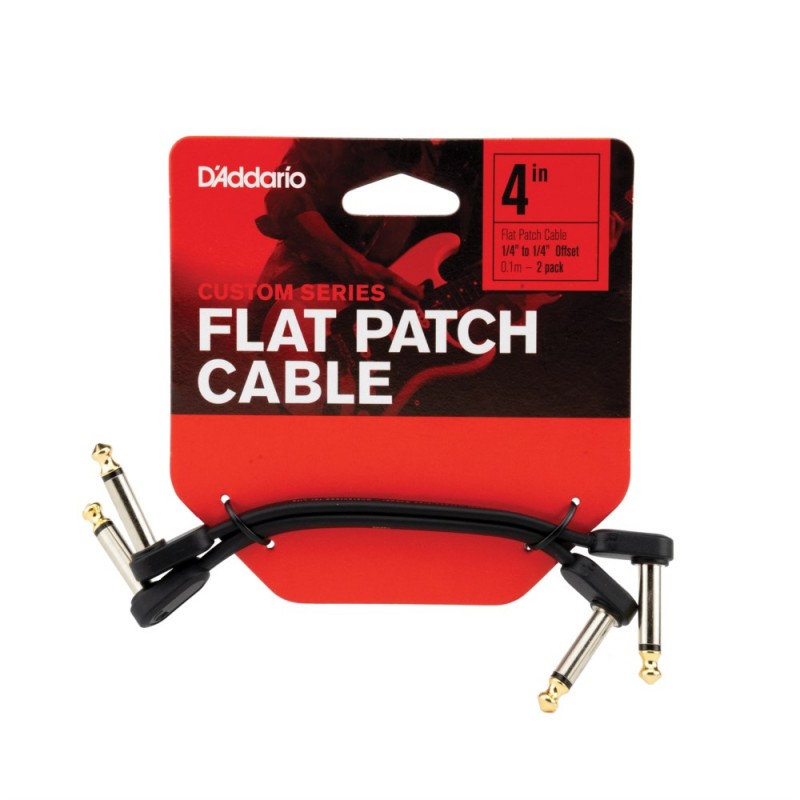 D'Addario PW-FPRR-204OS - Kabel kątowy do efektów gitarowych (0.1 m) - 2