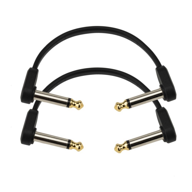 D'Addario PW-FPRR-204 - Płaski kabel krosowy kątowy (4" / 10.16 cm) - 1