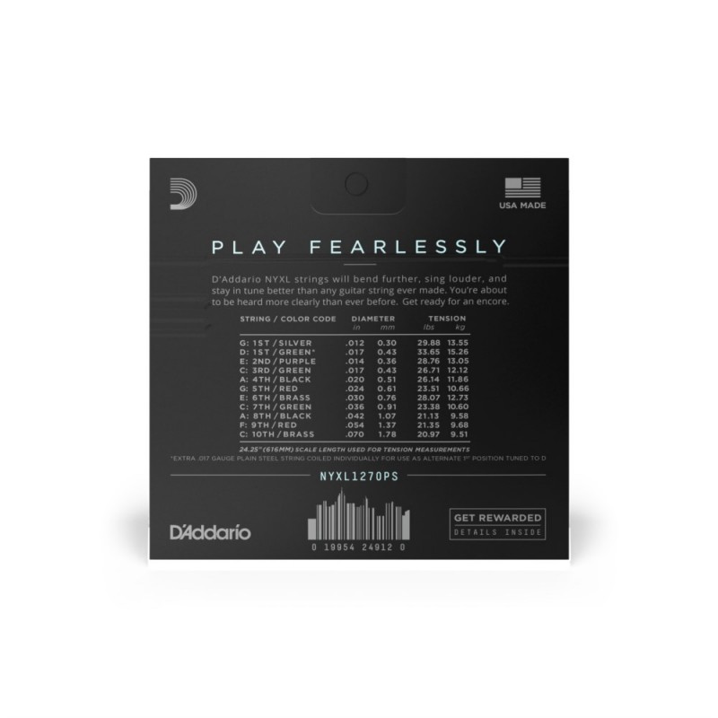 D'Addario NYXL1270PS - Struny gitarowe (12-70) - 3 D'Addario NYXL1270PS - Struny gitarowe (12-70) - 3