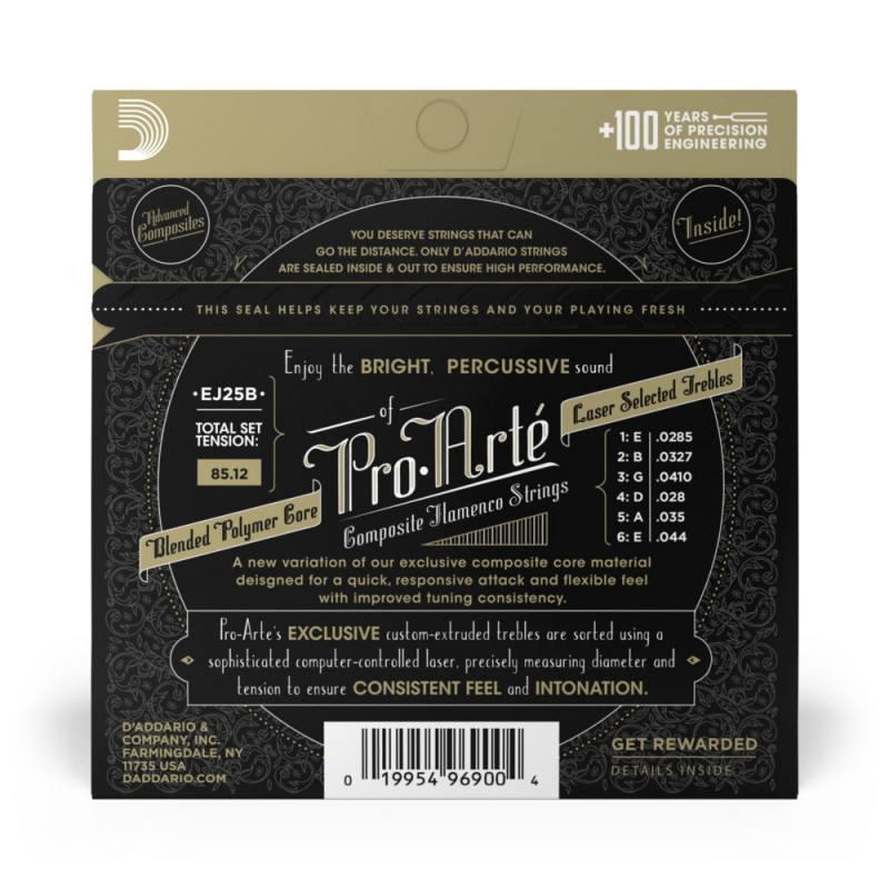 D'Addario EJ25B - Struny do gitary flamenco - 3 D'Addario EJ25B - Struny do gitary flamenco - 3