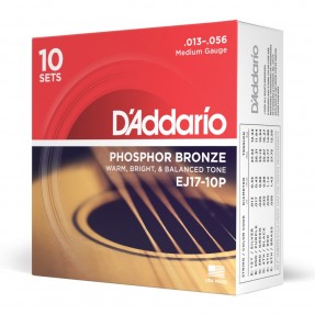 D'Addario EJ17-10P - Struny do gitary akustycznej (13-56, 10 kpl.) - 1