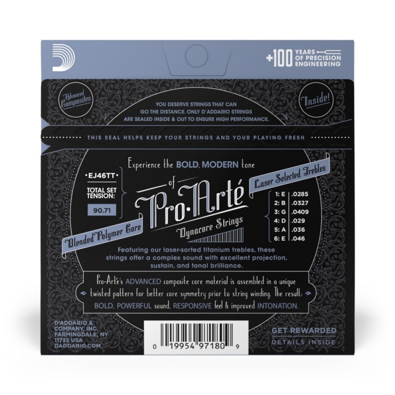 D'Addario EJ46TT - Struny do gitary klasycznej - 3 D'Addario EJ46TT - Struny do gitary klasycznej - 3