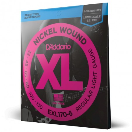 D'Addario EXL170-6 - Struny do gitary basowej 6-strunowe (32-130) - 1