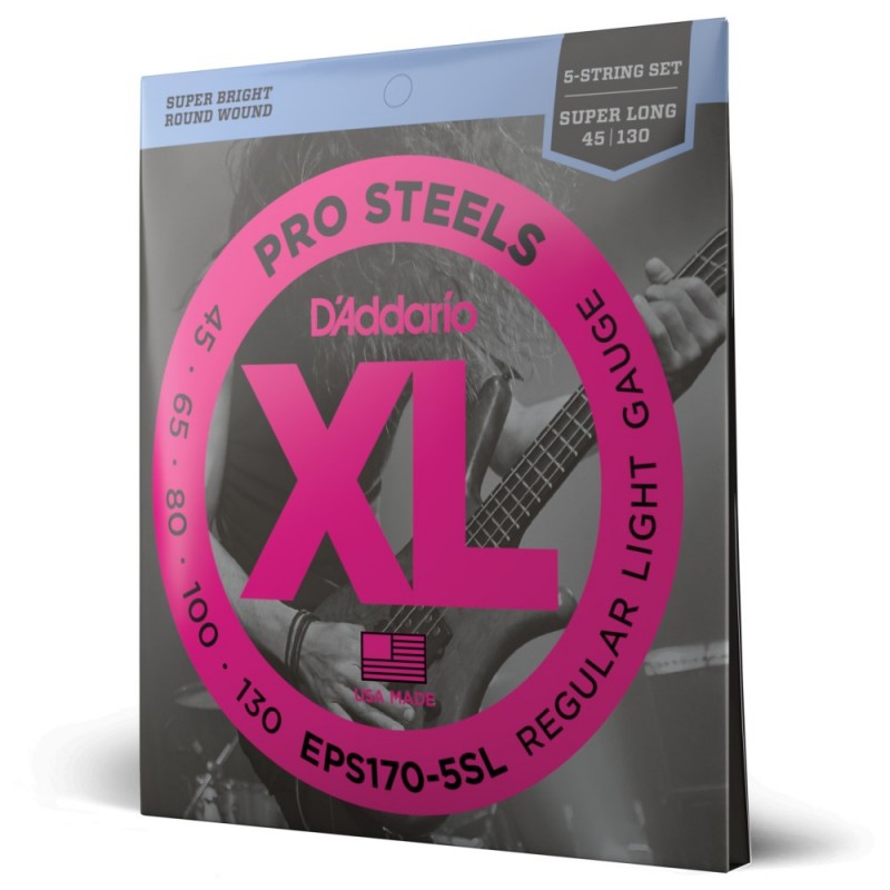 D'Addario EPS170-5SL - Struny do gitary basowej 5-strunowe (45-130) - 1 D'Addario EPS170-5SL - Struny do gitary basowej 5-strunowe (45-130) - 1