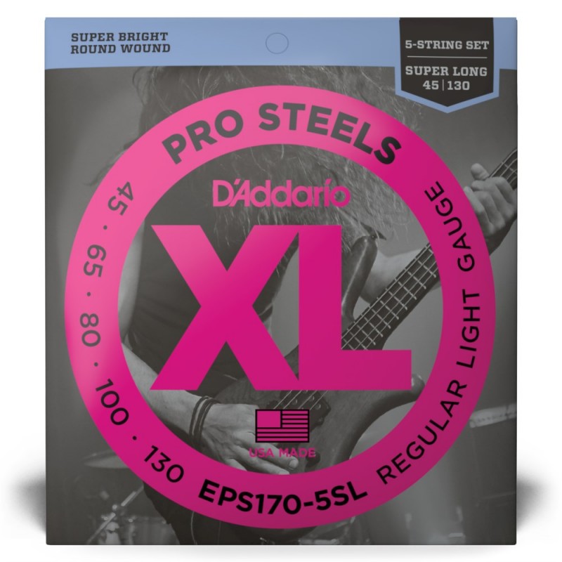D'Addario EPS170-5SL - Struny do gitary basowej 5-strunowe (45-130) - 2 D'Addario EPS170-5SL - Struny do gitary basowej 5-strunowe (45-130) - 2