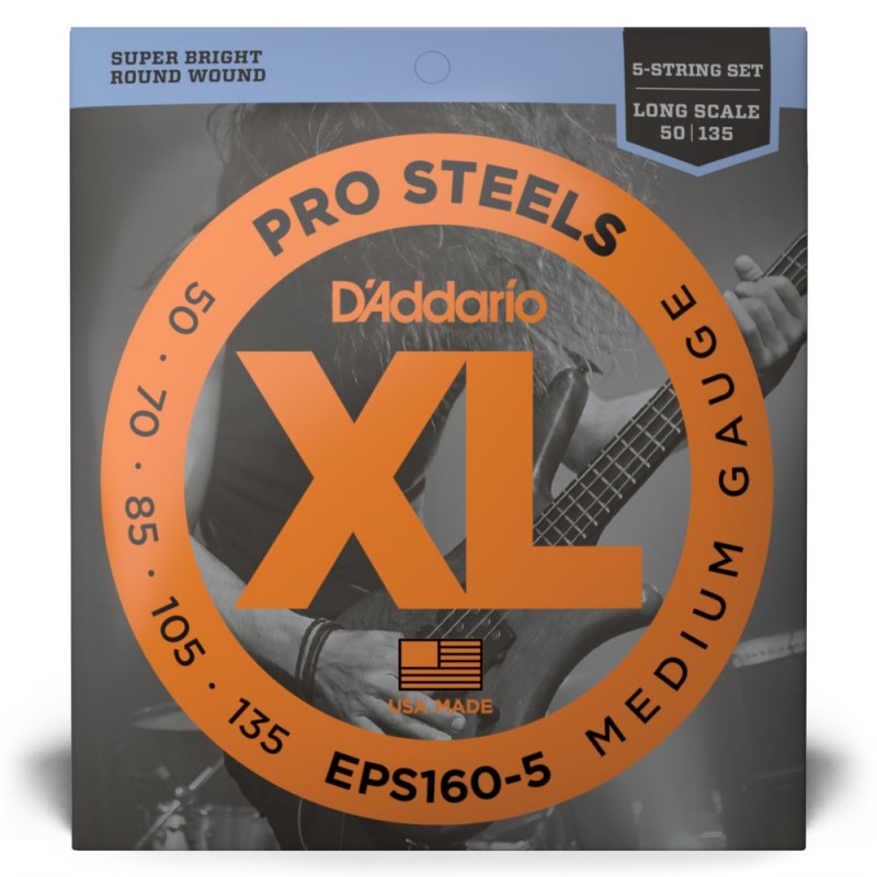 D'Addario EPS160-5 - Struny do gitary basowej 5-strunowe (50-135) - 2 D'Addario EPS160-5 - Struny do gitary basowej 5-strunowe (50-135) - 2