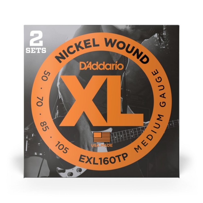 D'Addario EXL160TP - Struny do gitary basowej (50-105, 2 kpl.) - 2 D'Addario EXL160TP - Struny do gitary basowej (50-105, 2 kpl.) - 2