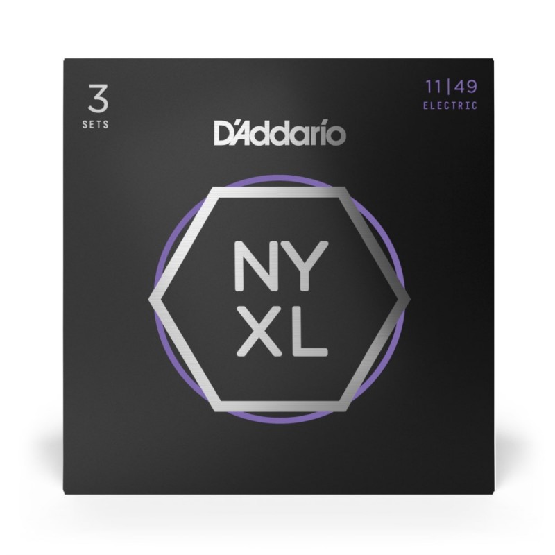 D'Addario NYXL1149-3P - Struny do gitary elektrycznej (11-49, 3 kpl.) - 2