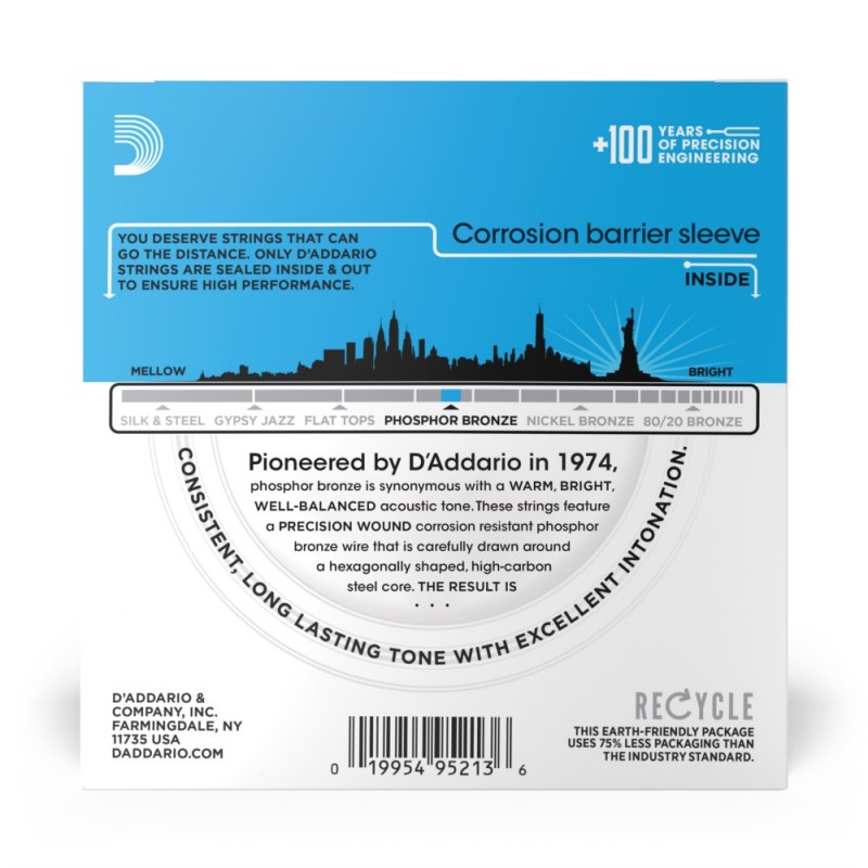 D'Addario EJ16-10P - Struny do gitary akustycznej (12-53, 10 kpl.) - 3 D'Addario EJ16-10P - Struny do gitary akustycznej (12-53, 10 kpl.) - 3