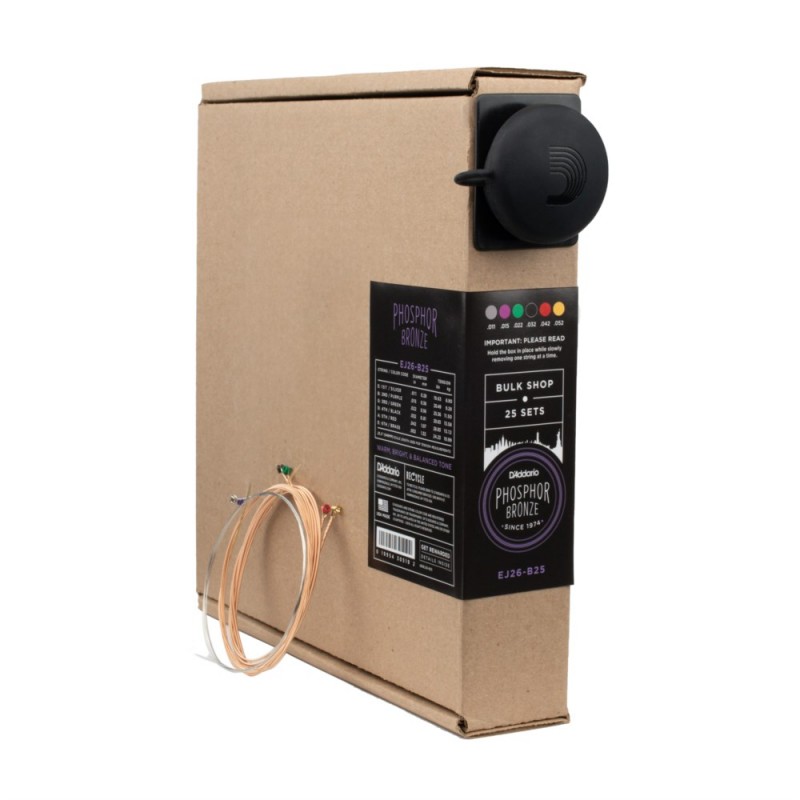 D'Addario EJ26-B25 - Struny do gitary akustycznej (11-52, 25 kpl.) - 1 D'Addario EJ26-B25 - Struny do gitary akustycznej (11-52, 25 kpl.) - 1