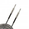 D'Addario PW-BG-15BG - Kabel instrumentalny z oplotem (szary) - 1 D'Addario PW-BG-15BG - Kabel instrumentalny z oplotem (szary) - 1