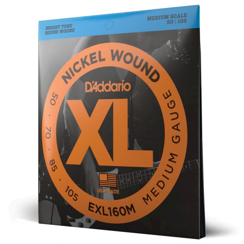 D'Addario EXL160M - Struny do gitary basowej (50-105) - 1 D'Addario EXL160M - Struny do gitary basowej (50-105) - 1