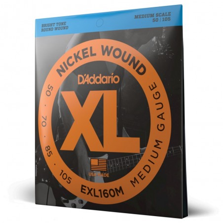 D'Addario EXL160M - Struny do gitary basowej (50-105) - 1