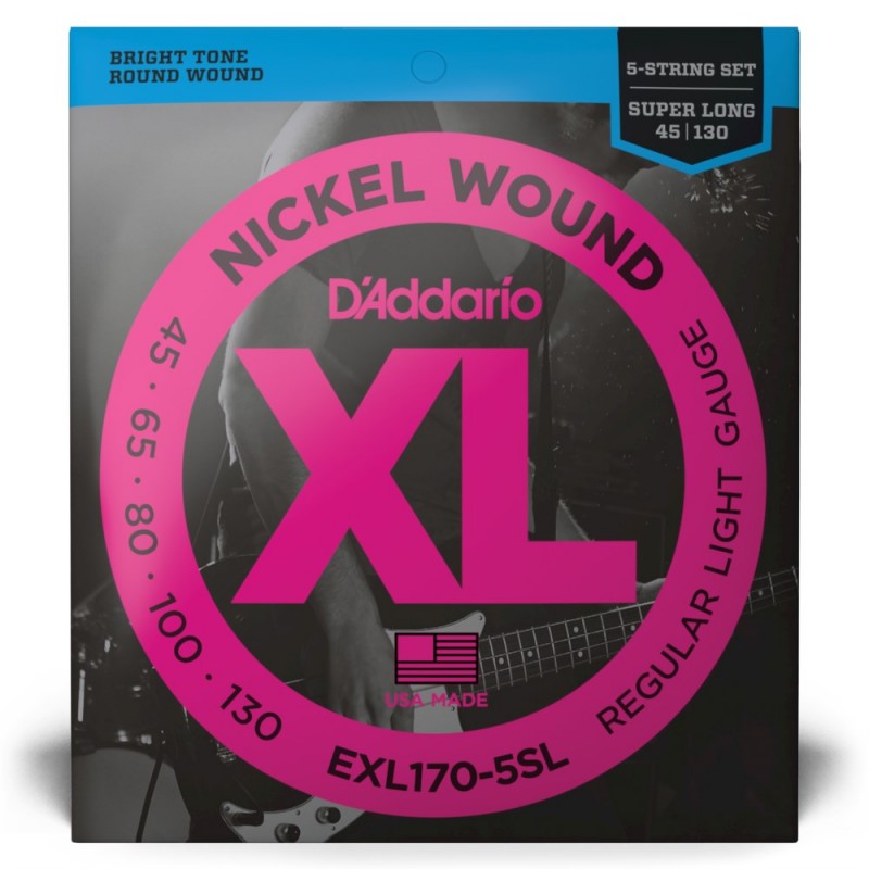 D'Addario EXL170-5SL - Struny do gitary basowej 5-strunowe - 2 D'Addario EXL170-5SL - Struny do gitary basowej 5-strunowe - 2