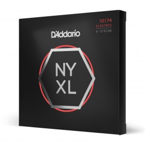 D'Addario NYXL1074 - Struny do gitary elektrycznej 8-strunowe (10-74) - 1