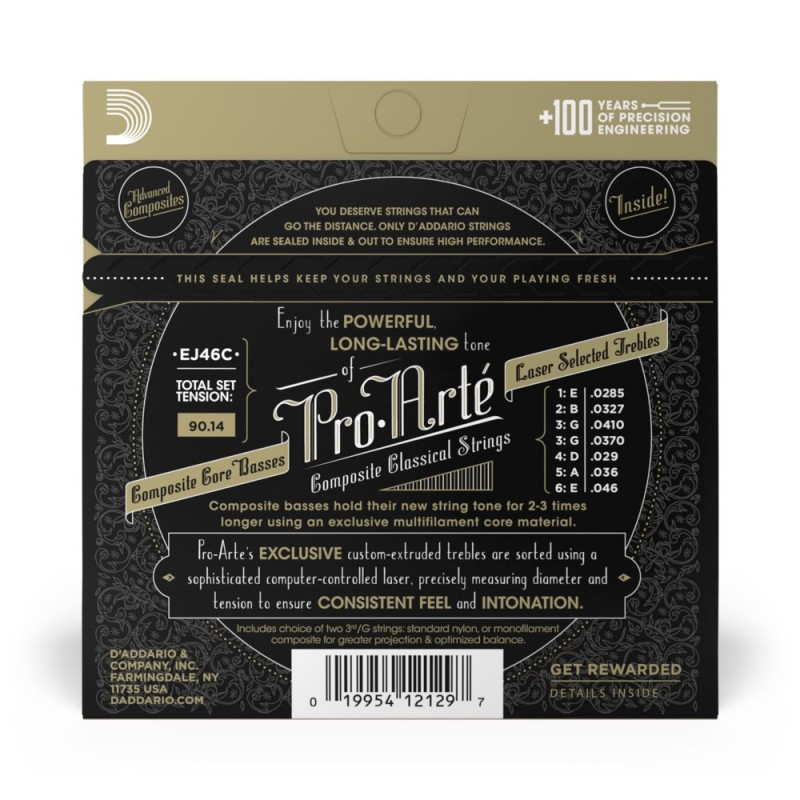 D'Addario EJ46C - Struny do gitary klasycznej - 3 D'Addario EJ46C - Struny do gitary klasycznej - 3