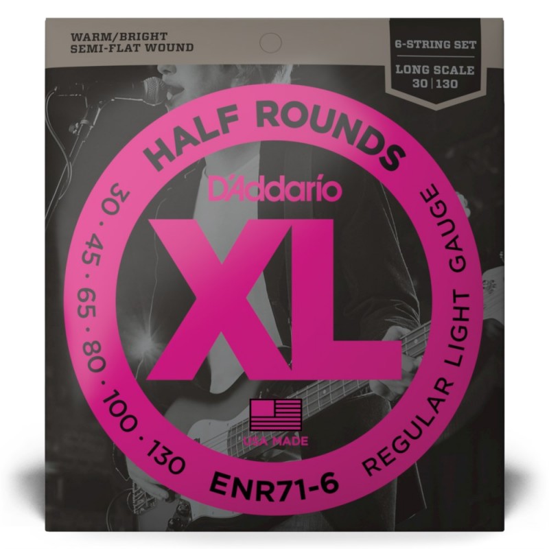 D'Addario ENR71-6 - Struny do gitary basowej (30-130) - 2