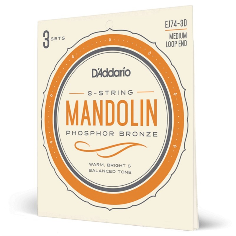 D'Addario EJ74-3D - Struny do mandoliny (11-40, 3 kpl.) - 1 D'Addario EJ74-3D - Struny do mandoliny (11-40, 3 kpl.) - 1
