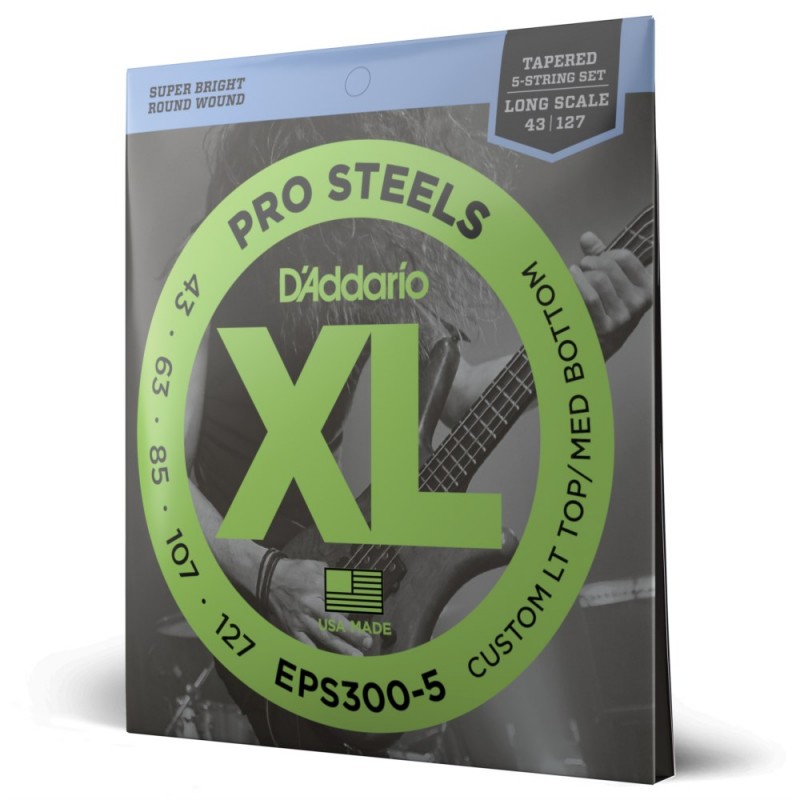 D'Addario EPS300-5 - Struny do gitary basowej 5-strunowe (43-127) - 1 D'Addario EPS300-5 - Struny do gitary basowej 5-strunowe (43-127) - 1