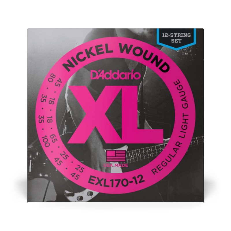 D'Addario EXL170-12 - Struny do gitary basowej (18-45) - 2