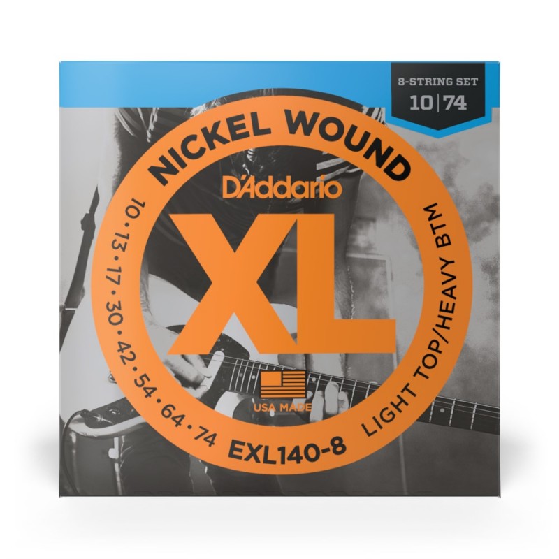 D'Addario EXL140-8 - Struny do gitary elektrycznej 8-strunowe (10-74) - 2 D'Addario EXL140-8 - Struny do gitary elektrycznej 8-strunowe (10-74) - 2