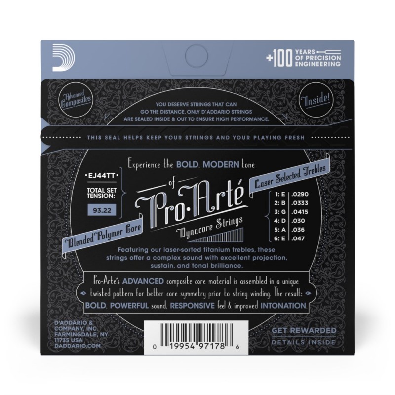 D'Addario EJ44TT - Struny do gitary klasycznej - 3 D'Addario EJ44TT - Struny do gitary klasycznej - 3