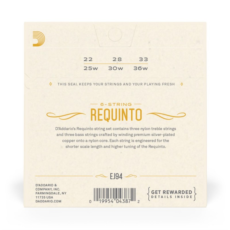 D'Addario EJ94 - Struny Requinto - 3 D'Addario EJ94 - Struny Requinto - 3