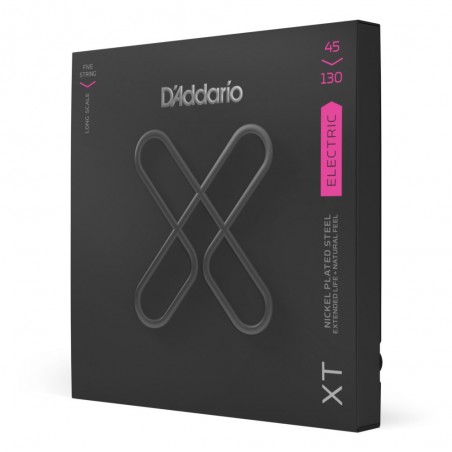 D'Addario XTB45130 XT - Struny do gitary basowej (45-130) - 1