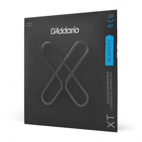 D'Addario XTAPB1047-12 - Struny do gitary akustycznej 12-strunowe (10-47) - 1