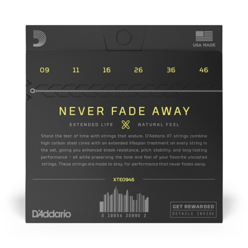 D'Addario XTE0946 XT - Struny do gitary elektrycznej (09-46) - 3 D'Addario XTE0946 XT - Struny do gitary elektrycznej (09-46) - 3