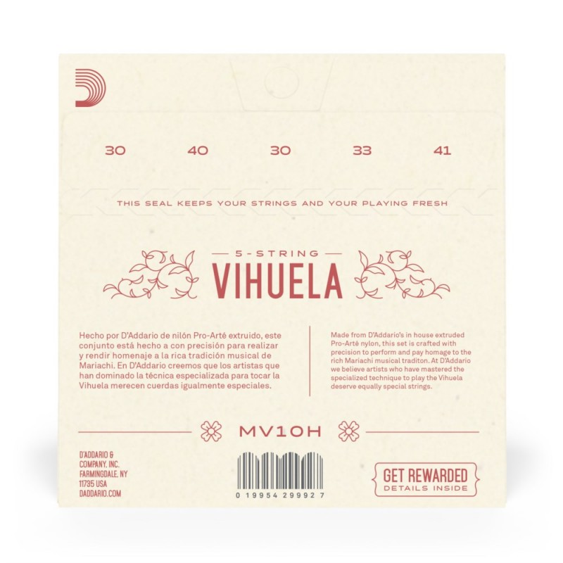 D'Addario MV10H - Struny Vihuela - 3 D'Addario MV10H - Struny Vihuela - 3