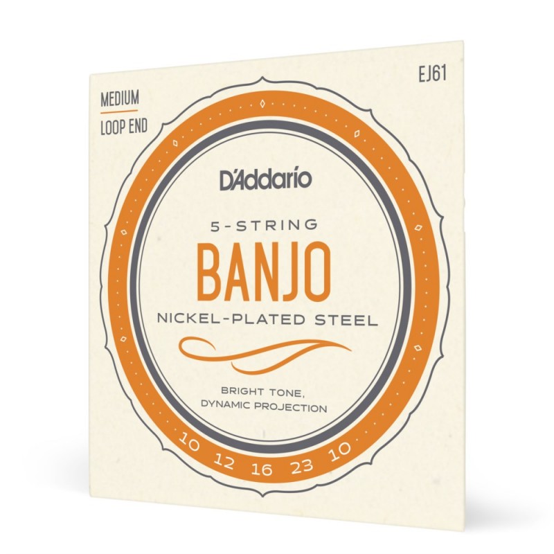 D'Addario EJ61 - Struny do banjo 5-strunowe (10-23) - 1 D'Addario EJ61 - Struny do banjo 5-strunowe (10-23) - 1