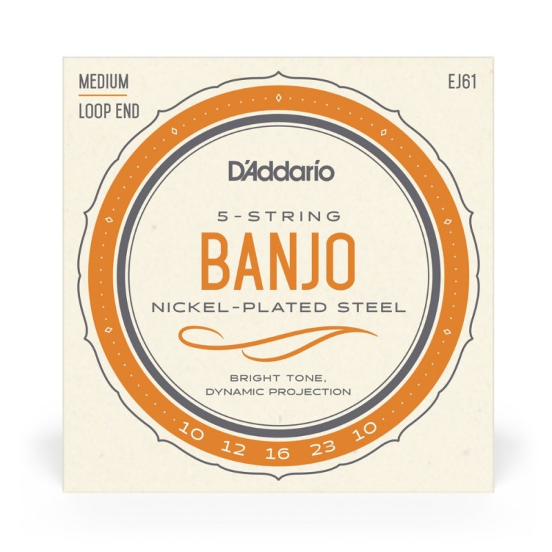 D'Addario EJ61 - Struny do banjo 5-strunowe (10-23) - 2 D'Addario EJ61 - Struny do banjo 5-strunowe (10-23) - 2
