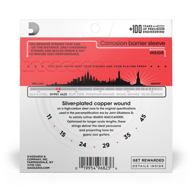 D'Addario EJ84M - Struny do gitary akustycznej (11-45) - 3 D'Addario EJ84M - Struny do gitary akustycznej (11-45) - 3