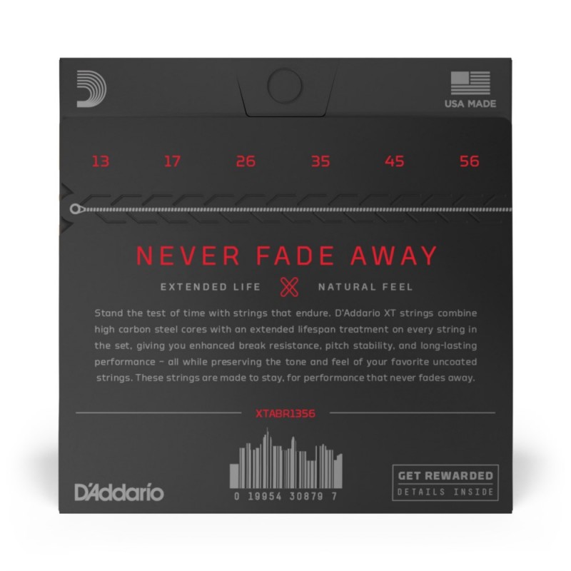 D'Addario XTABR1356 - Struny do gitary akustycznej (13-56) - 3 D'Addario XTABR1356 - Struny do gitary akustycznej (13-56) - 3