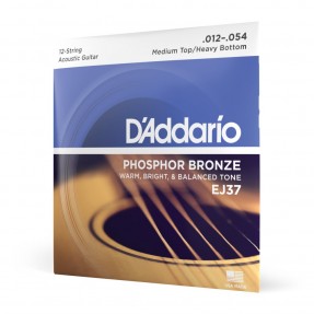 D'Addario EJ37 - Struny do gitary akustycznej 12-strunowe (12-54) - 1